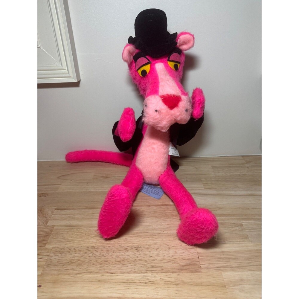Vintage 1980'S Pink Panther Plush SUIT/TOPHAT -Preowned